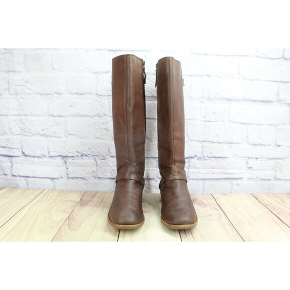 Teva De La Vina Dos Tall Casual Boots Waterproof Leather Bison Size 6 - Picture 3 of 10